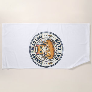 Bakery Bread Loaf Cat Cat Mum Gift Idea - Bakery B Beach Towel
