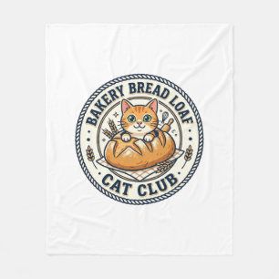 Bakery Bread Loaf Cat Cat Mum Gift Idea - Bakery B Fleece Blanket