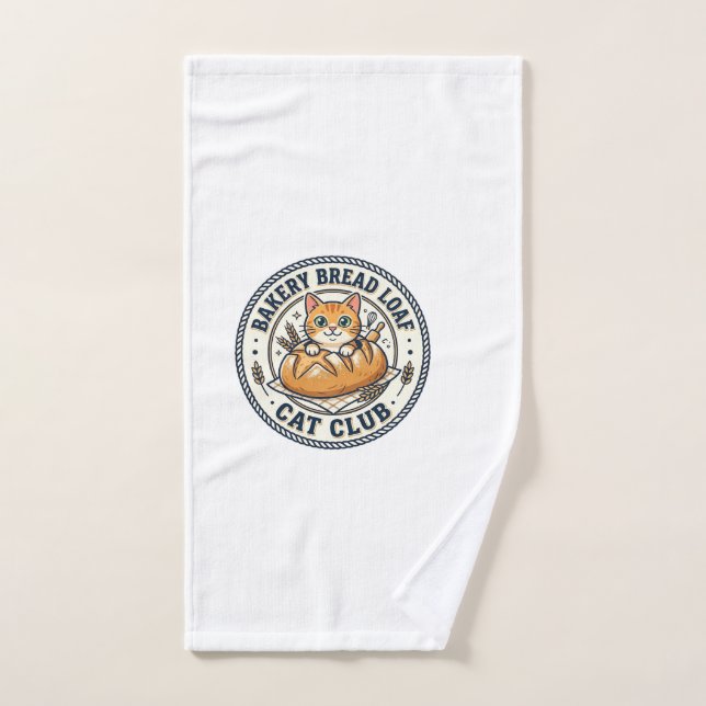 Bakery Bread Loaf Cat Cat Mum Gift Idea - Bakery B Hand Towel (Hand Towel)
