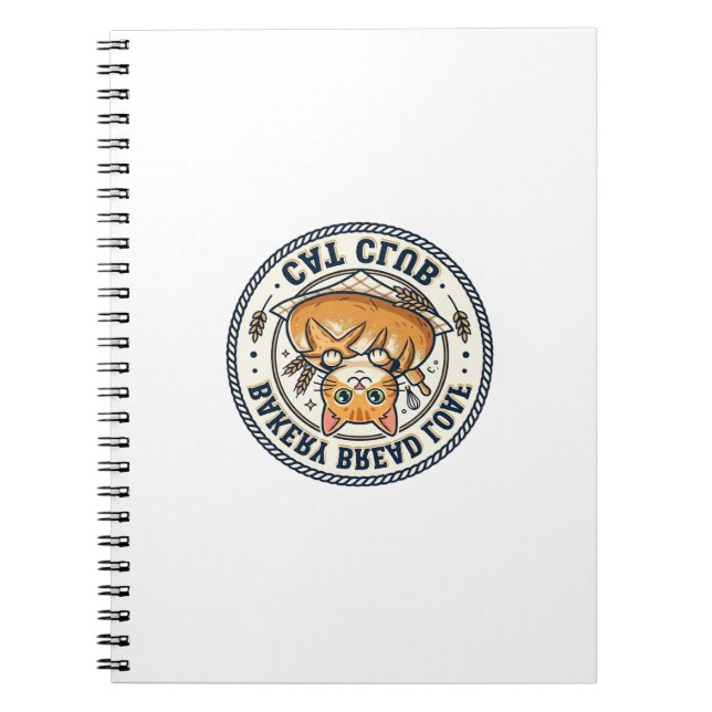 Bakery Bread Loaf Cat Cat Mum Gift Idea - Bakery B Notebook (Front)