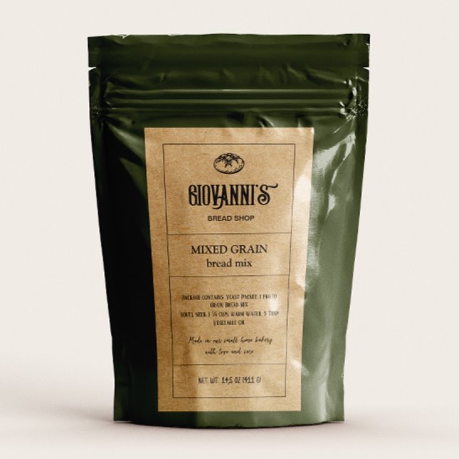  Bakery Bread Mix Label Brown Kraft Paper (Creator Uploaded)
