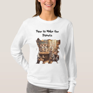 Bakery Bunnies Time to Make the Doughnuts Graphic T-Shirt