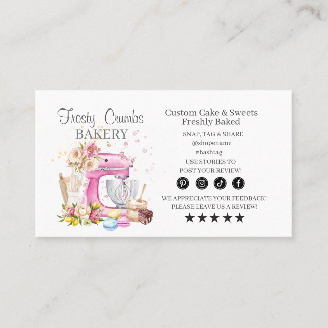 Bakery Business APPOINTMENT Card (Front)