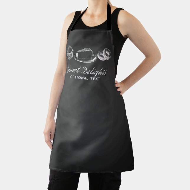 Bakery Business Black White Apron (Insitu)