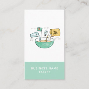 Bakery Business Bread Recipe Illustration Card