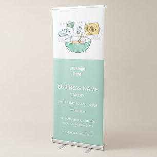 Bakery Business Bread Recipe Logo Retractable Banner