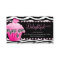 Bakery Business Card Zebra Pink Cupcake Heart Dots