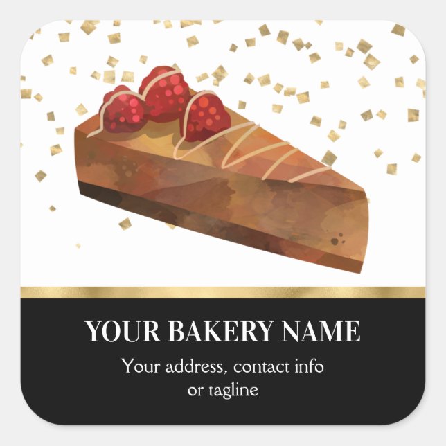 Bakery Business Cheesecake Confetti Square Sticker (Front)