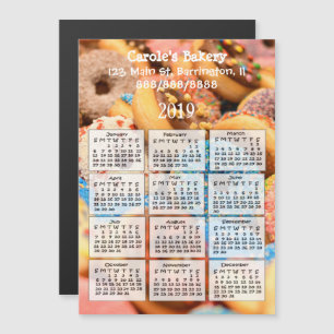 Bakery Business Doughnuts Mini Calendar Magnet 201