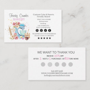 Bakery Business Loyalty Business Card