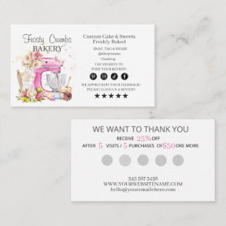 Bakery Business Loyalty card Business Card