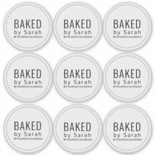 Bakery Business Packaging Vinyl Stickers
