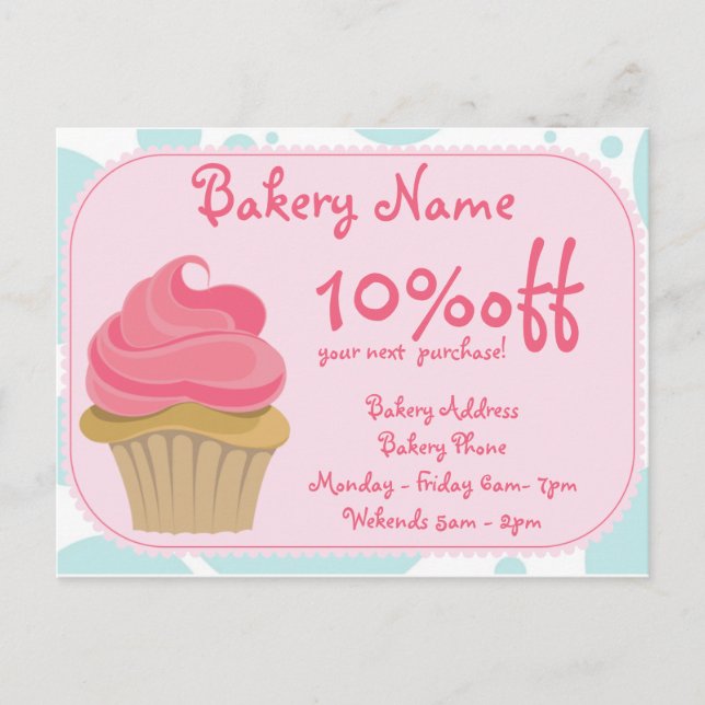 Bakery Business Postcard (Front)