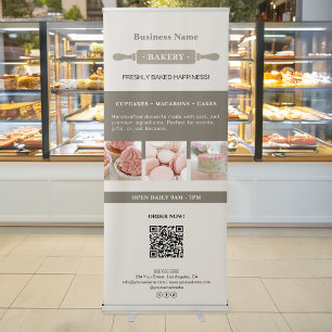 Bakery Business Rolling Pin Promotional Retractable Banner