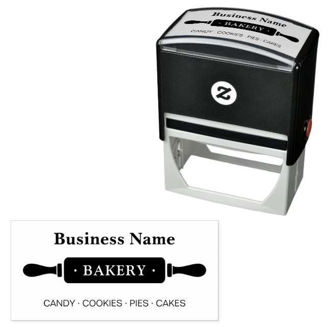 Bakery Business Rolling Pin  Self-inking Stamp (In Situ)