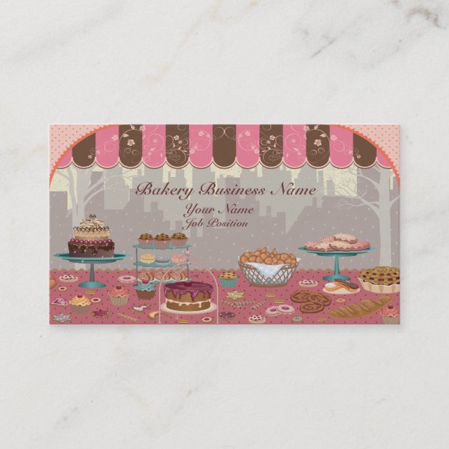Bakery Business Shop Business Card (Front)