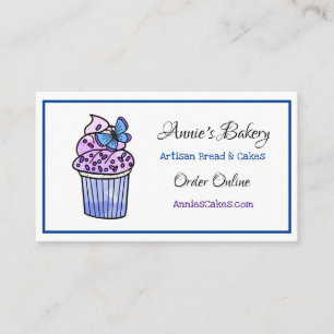 Bakery   Butterfly Cupcake Business Card
