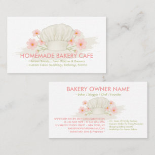 Bakery Cafe Cake Homemade Food Logo Business Card