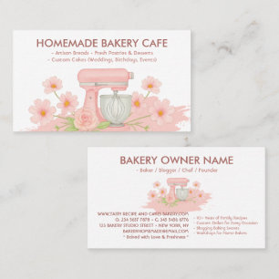 Bakery Cafe Cake Maker Homemade Food Logo Business Card