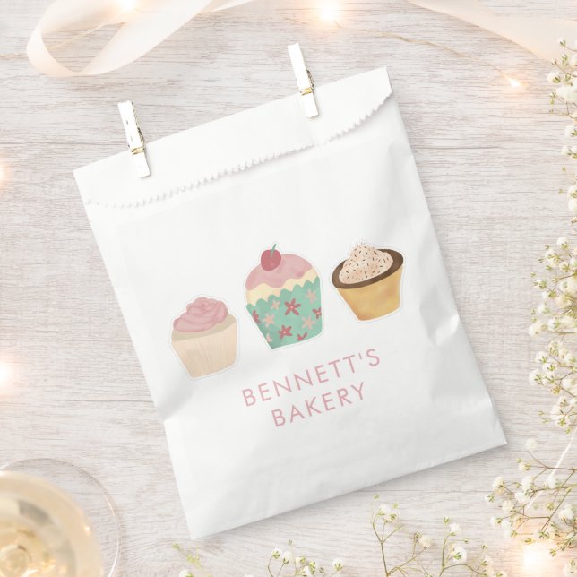 Bakery Cafe Cupcake Business Takeaway Favour Bags (Clipped)
