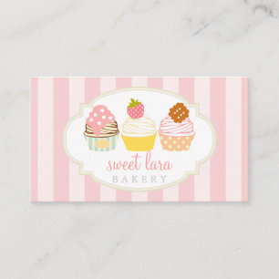 Bakery Cafe Retro Sweet Cupcakes Cute Loyalty Card