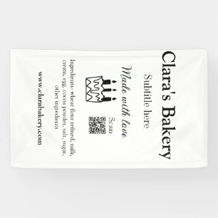 Bakery cake add ingredients made with love q r banner
