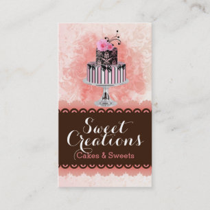 Bakery Cake Business Sweet Creations Business Card