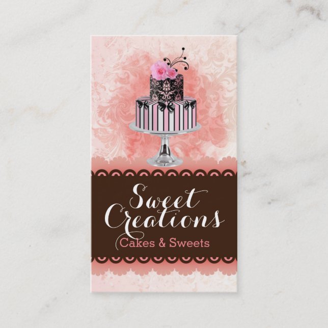 Bakery Cake Business Sweet Creations Business Card (Front)
