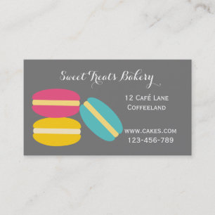 Bakery cake cute macaron French style Business Card