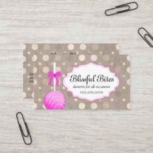 Bakery Cake Pops Business Card