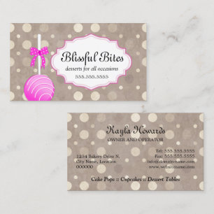 Bakery Cake Pops Business Card