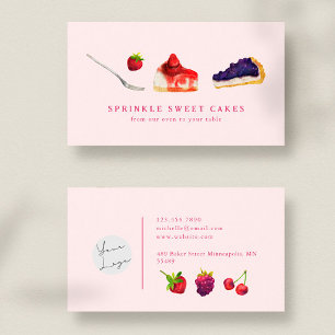 Bakery Cake Shop Tart Business Card