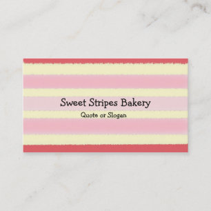Bakery cake slice customisable business cards