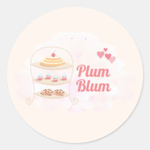 Bakery Cake & Sweets Customise Classic Round Sticker