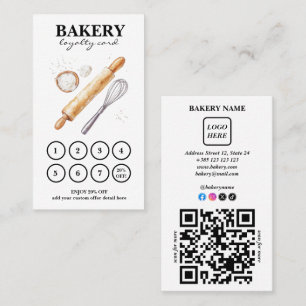 Bakery Cakes QR Code Loyalty Card