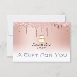 Bakery Chef Rose Gold Dripping Gift Certificates