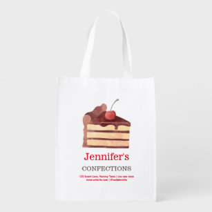 Bakery Chocolate Cake Personalised Promotional Reusable Grocery Bag