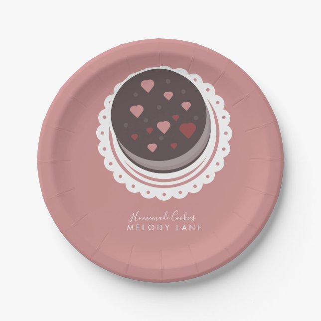 Bakery Cookies Homemade Goods Biscuits Paper Plate (Front)