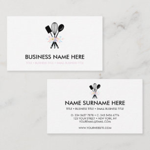 Bakery Cooking Pastry Pizzeria Minimal Business Card