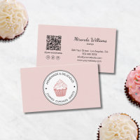 Bakery Create Your Own Logo QR Pink