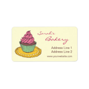 Bakery Cupcake Business Adress Labels