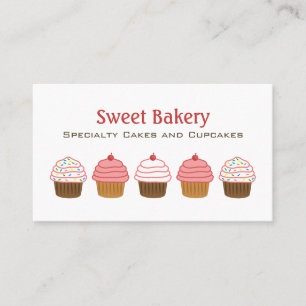 Bakery Cupcake Business Cards