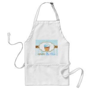 Bakery Cupcake Logo in Soft Blue Standard Apron