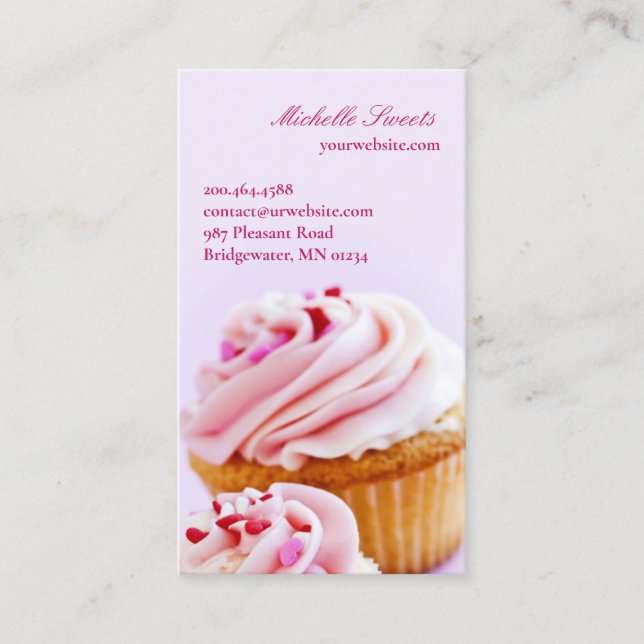 Bakery Cupcakes Business Card (Front)
