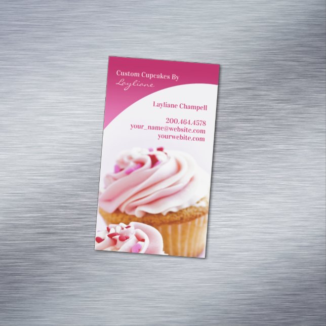 Bakery Cupcakes Magnetic Business Card (In Situ)