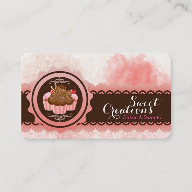 Bakery Cupcakes Sweet Business Card (Front)