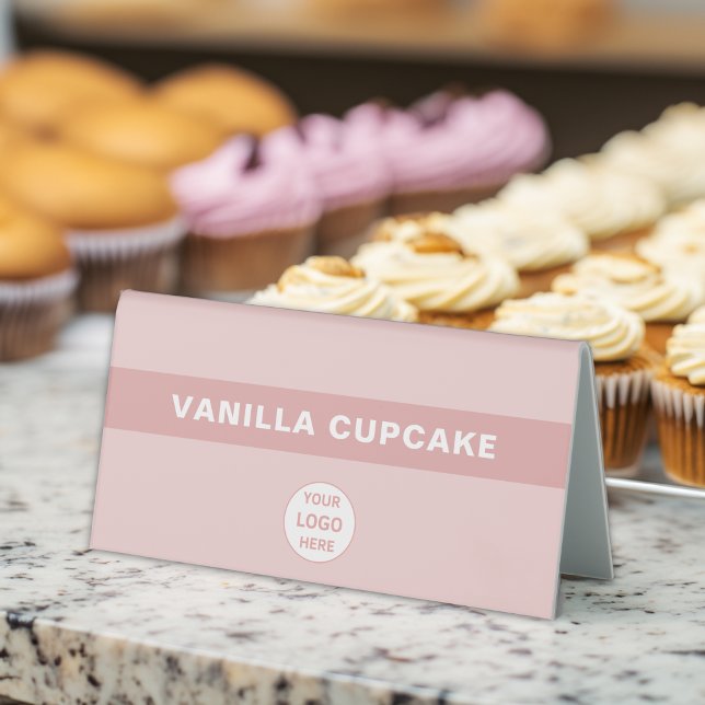 Bakery Custom Logo Pink Business Product (Bakery Custom Logo Pink Business Product Table Tent Sign)