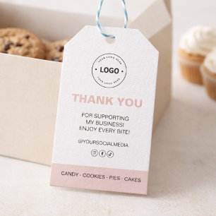 Bakery Custom Logo Thank You Gift Tags