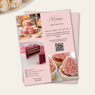 Bakery Custom Monogram Logo Pink Flyer