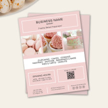 Bakery Custom Photo QR Social Media Icons